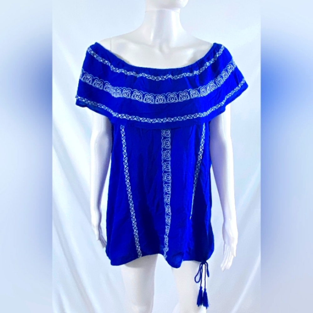 Off Shoulder Embroidered Top